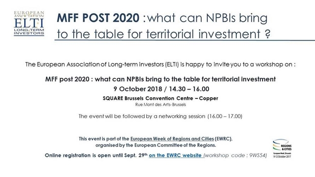 MFF Post 2020 What can NPBIs bring to the table for territorial investment